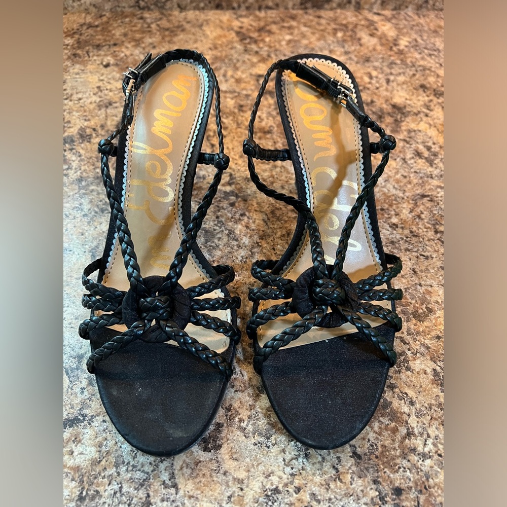 Sam Edelman Black Leather Heels